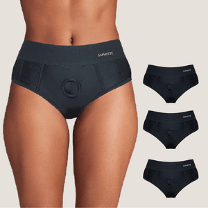 Aura Boxer Harness – Gender-Inclusive Strap-On Underwear with O-Ring for Packing & Play | Saphette - SAPHETTE