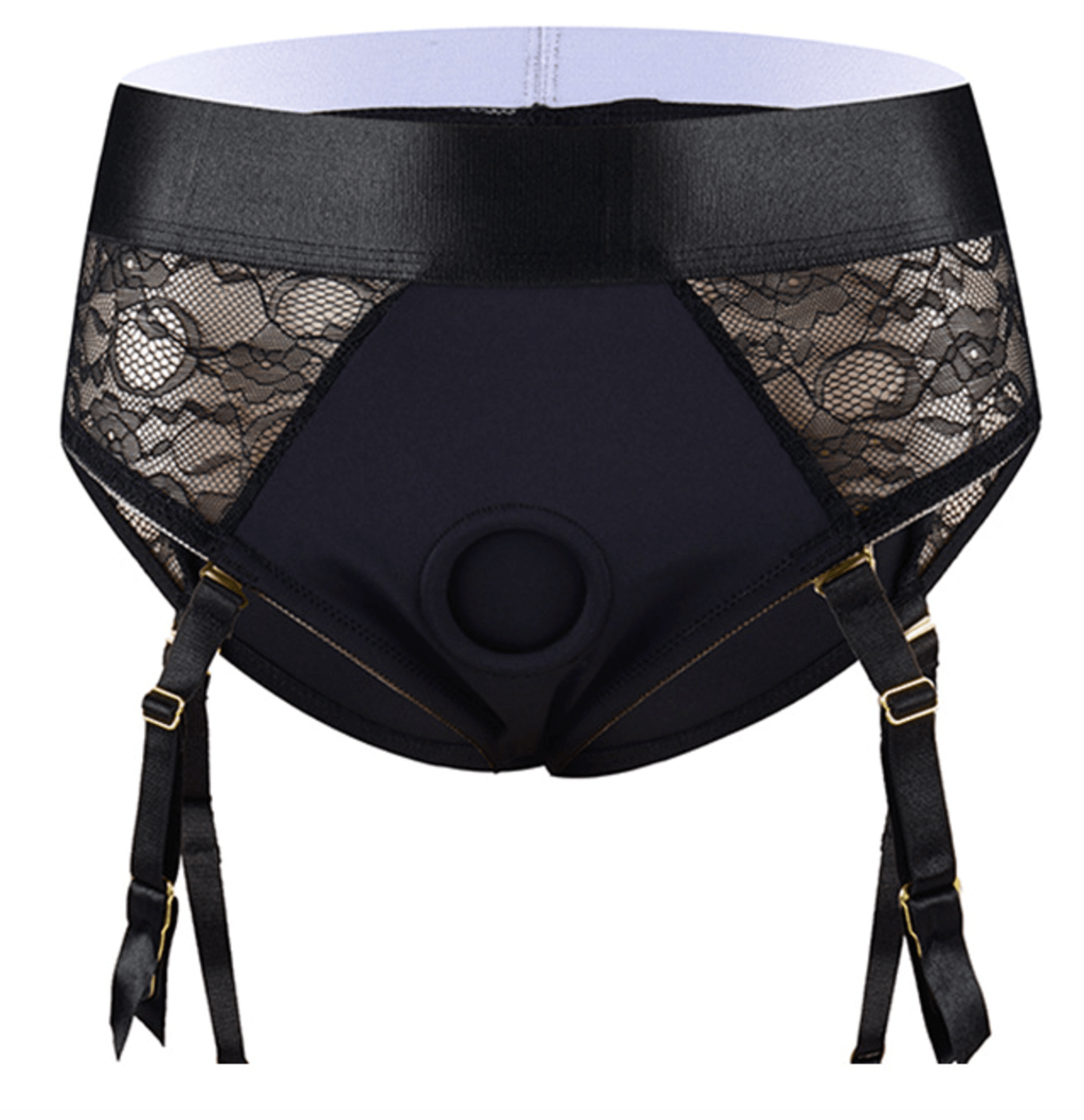 Lace Lingerie Strap-on Harness - XL - SAPHETTE