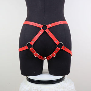 Flame Rock Leather Strap-on Harness - SAPHETTE