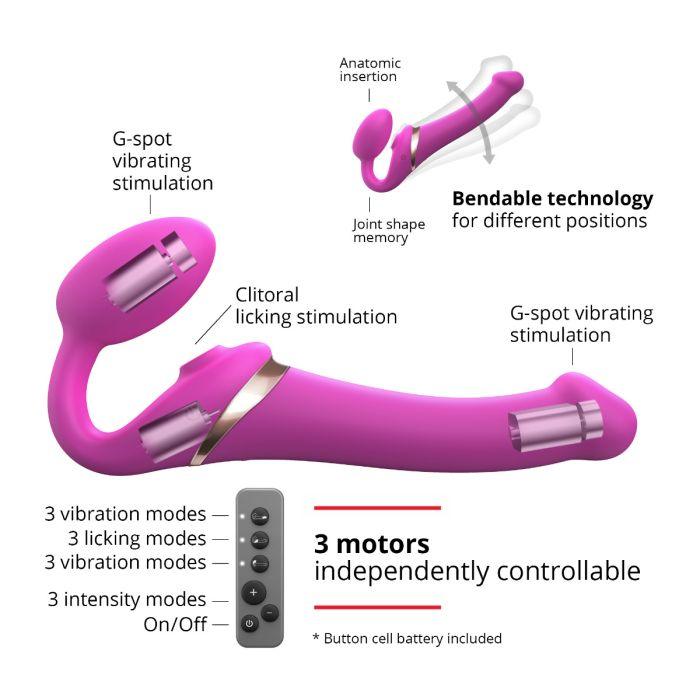 Strap On Me - Multi Orgasm Bendable Strap-On - L - SAPHETTE