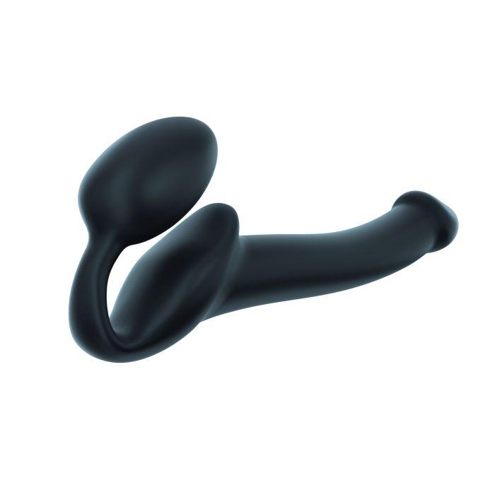 Strap On Me - Semi-Realistic Bendable Strap-On Black - S - SAPHETTE