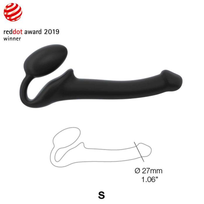 Strap On Me - Semi-Realistic Bendable Strap-On Black - S - SAPHETTE